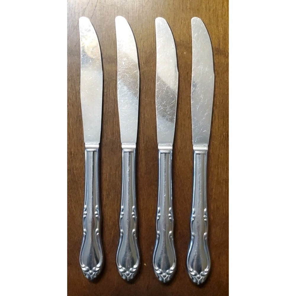 Oneida HOMESTEAD‎ 4 Dinner Knives S&G Rogers Stainless Flatware